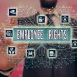 Writing note showing Employee Rights. Business photo showcasing All employees have basic rights in their own workplace.